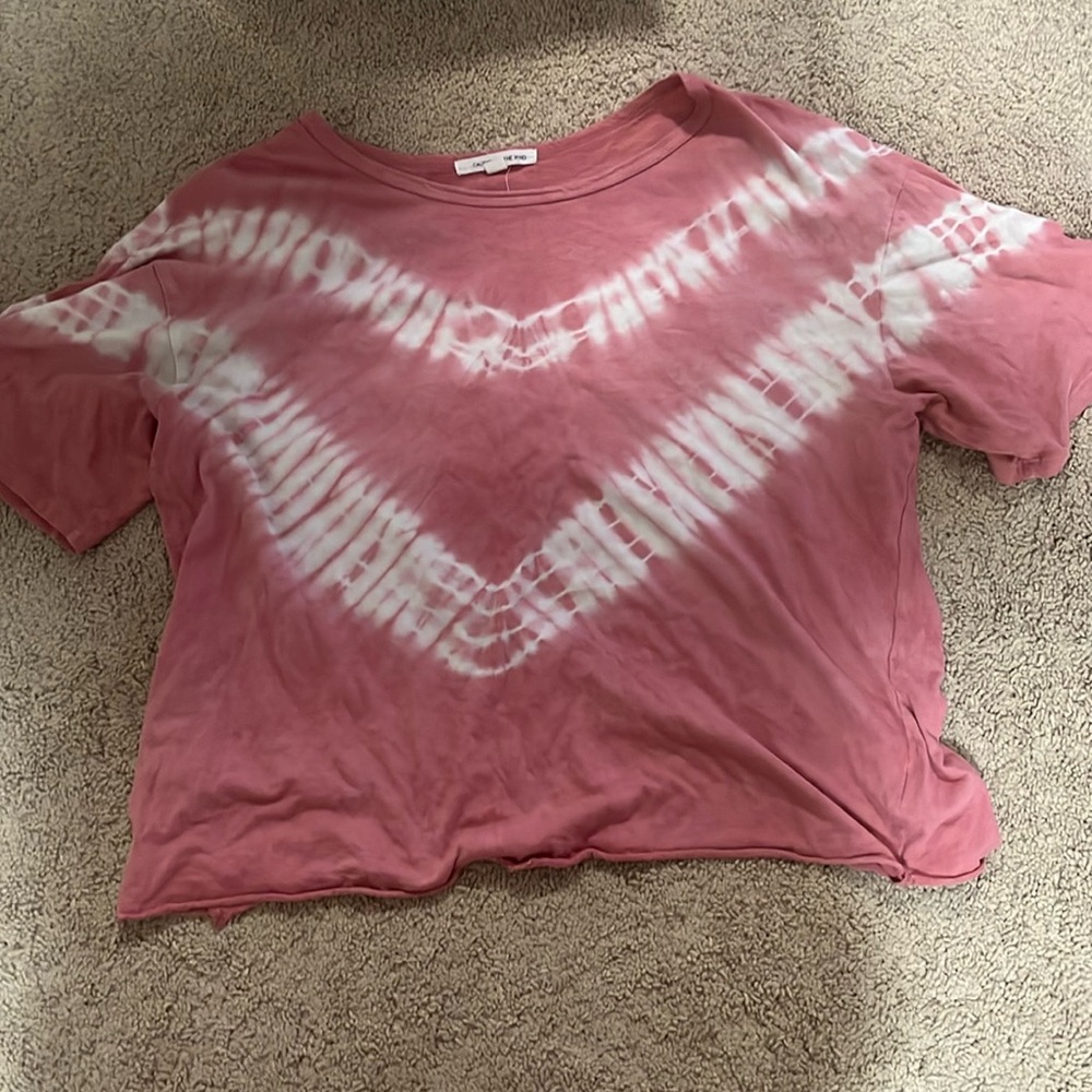pink tie dye cropped t-shirt